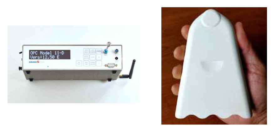 이 연구에 사용될 광산란법 측정기(11-D)와 휴대용측정기 (AirBEAM)