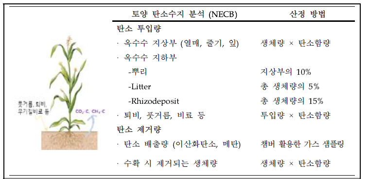 탄소수지 (NECB) 산정을 위한 요소 항목 및 방법