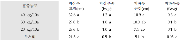 황기 생육조사(트레이)