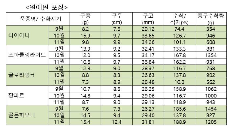 21년 추식 인편처리구의 구근 특성