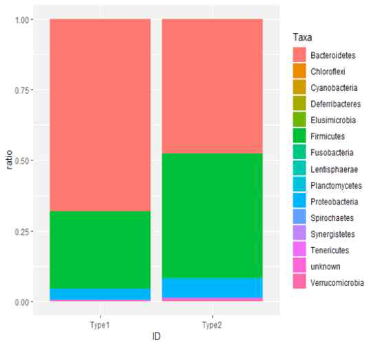 taxonomy ratio plot (Pylum)