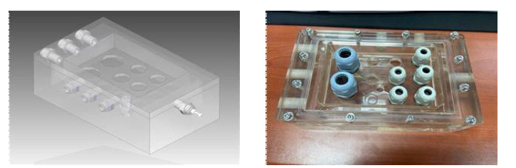 양액측정용 이온센서 모듈의 3D 모델링 및 실제 제작사진