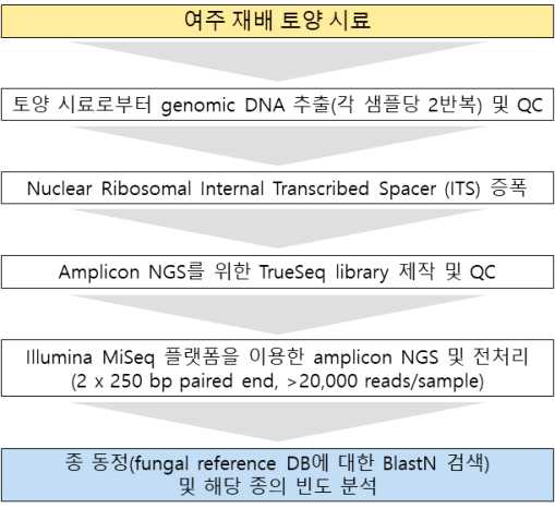 Fungal Microbiome 분석 과정.