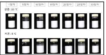 제조된 에멀젼 용액의 안정성