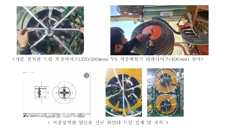 지중점적관 양산용 신규 와인더 설계 및 제작