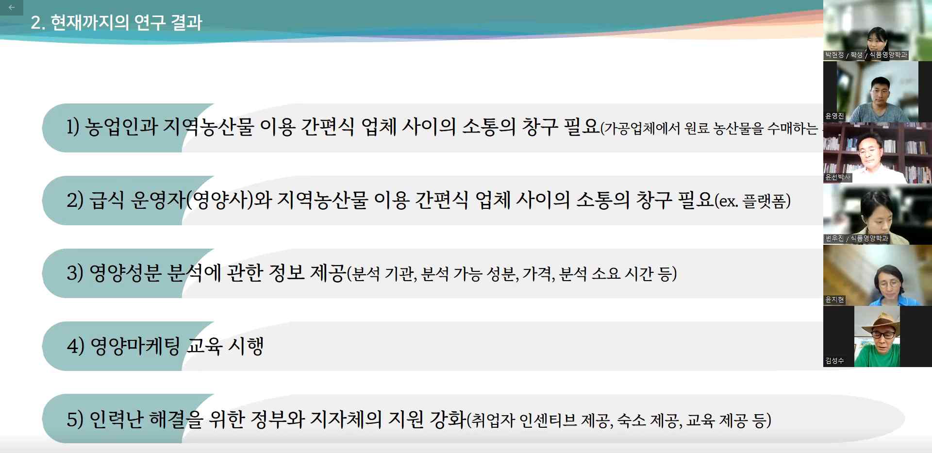 전문가 자문 회의 진행 사진