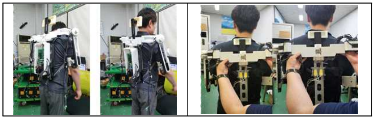3차년도 착용형 어깨 보조 외골격 장치 시작기 착용 테스트