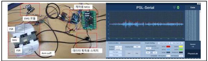 착용자 근피로도 경감률 성능 평가를 위한 H/W 및 데이터 수집 펌웨어