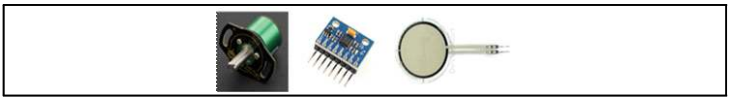 사용한 FSR, IMU 그리고 Angle 센서