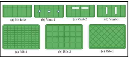 플라스틱 통기공 및 바닥 Rib 해석 구조