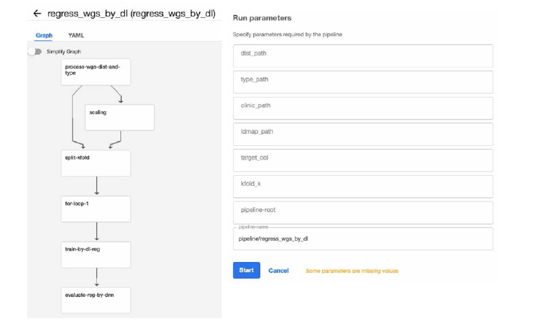 Pipeline and form for regress_wgs_by_ dl