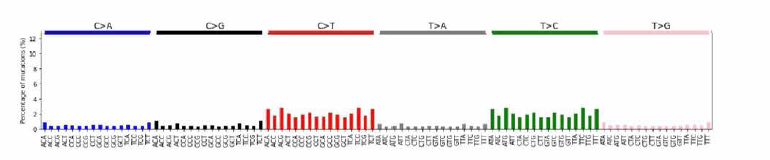 Visualization of distribution by mutation type