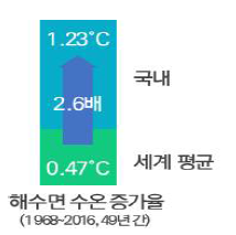 국내 수온 증가율