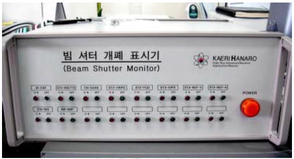 빔 셔터 개폐 표시기