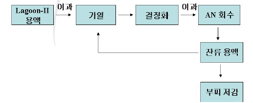 액체 질산염 폐기물 처리 흐름도