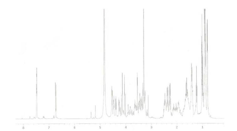 화합물 Fr-1의 1H NMR spectrum