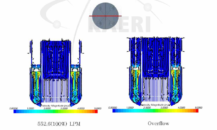 원자로 내부의 유속분포