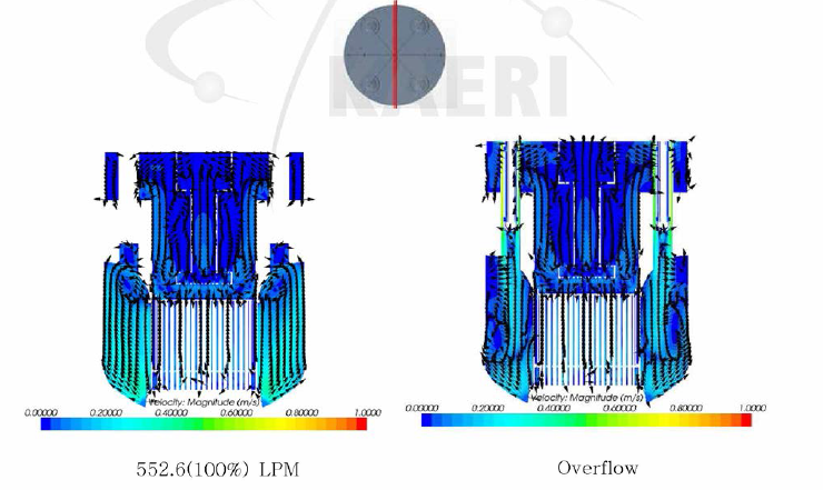 원자로 내부의 유속분포