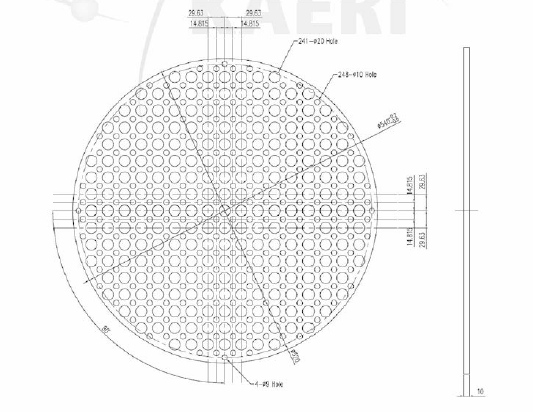 Core exit plate 주요치수