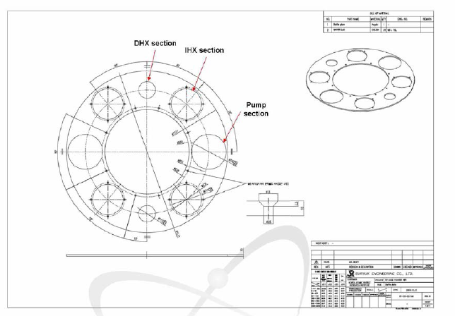 Baffle plate 주요치수