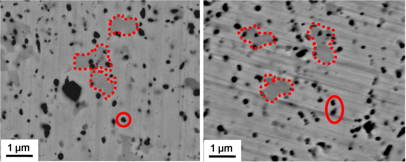 Two different kinds of particles on the surface