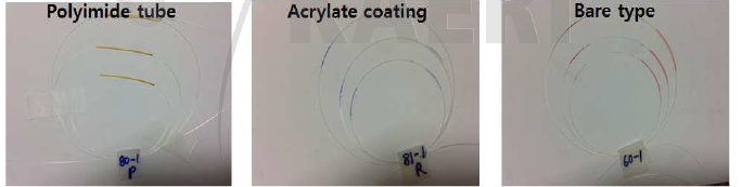재코팅 방법에 따라 제작된 FBG 시료 제작