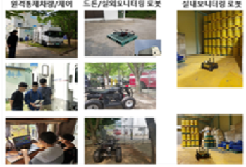 가연성폐기물처리시설 방사능방재훈련 로봇적용 장면