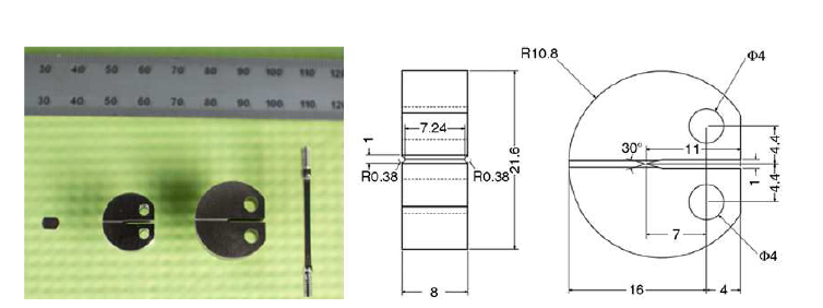 RCT specimen used in IASCC test