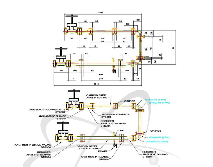 Layout of FAC test section