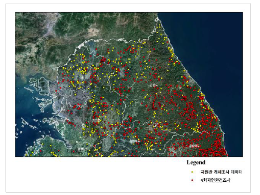 연구대상지 및 활용한 위치 정보 자료