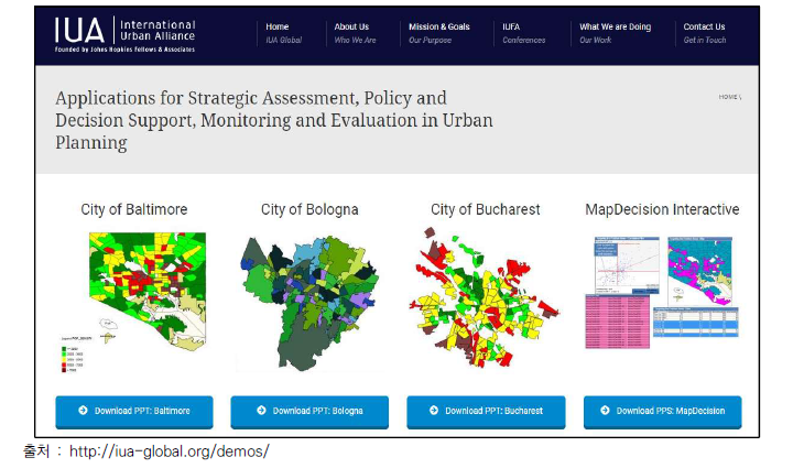도시계획 정책 평가 및 모니터링 도구 사례