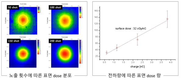 단위 전하당 dose 량 측정