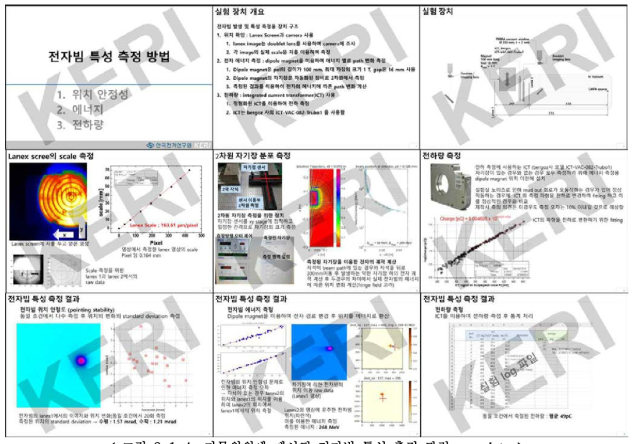 자문위원에 제시된 전자빔 특성 측정 관련 raw data