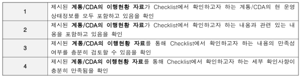 Checklist D 타입에 대한 표준 Acceptance Criteria