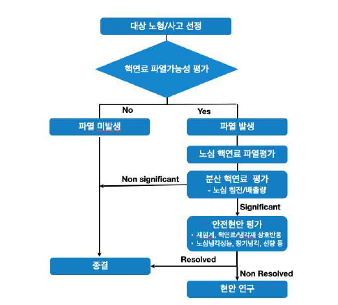 분산 핵연료 안전현안 평가 절차