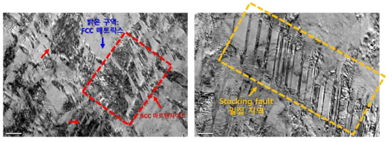 투과전자현미경 (TEM)을 사용한 20K 최대응력 1000MPa 피로시편의 미세구조 분석