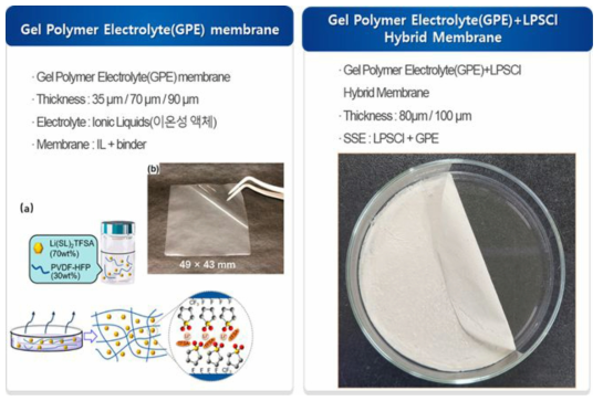 전고체전지용 하이브리드 멤브레인