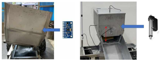 포설량 조절 IMU 센서와 각도 조정 리니어 모터