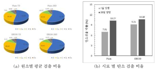 EDS-Mapping을 통한 시료 표면의 원소 검출 비율 분석