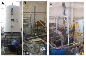 VF-13 (A) with the lid and (B) without the lid, (C) Honeybee Drill Mounted (출처: Kleinhenz, J. E., 2014)