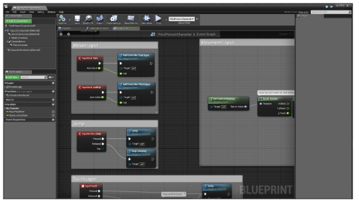 Unreal Blueprint를 통한 비주얼 스크립팅의 예