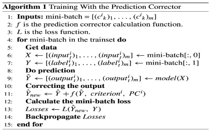 Precidtion Corrector 기반 학습 과정