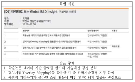 기술경영경제학회 특별세션