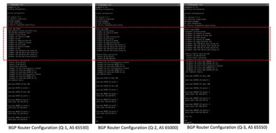 FRR을 이용한 BGP 소프트웨어 라우터 설정 내용