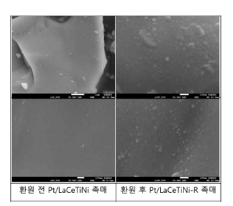 Pt/LaCeTiNiO 촉매 SEM Image