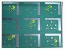 PCB panel의 Ni 도금두께 단면 측정 위치