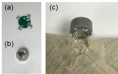 8.7N 커넥터 (a)PCB, (b)자석, (c)섬유 기재와의 계면