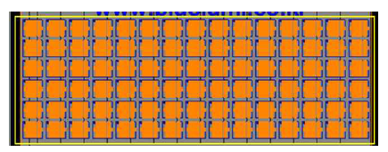 복합파장 UV LED 모듈의 배치도