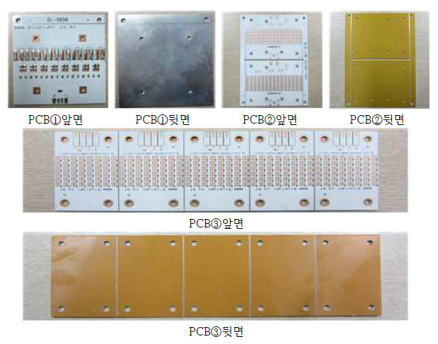 LED 실장에 사용되는 다양한 metal PCB