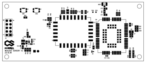 고도화 주차 센서의 PCB Artwork Top 배치도